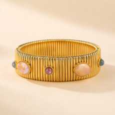 bracelet jonc dore porte femme bijou raffine dody chantilly