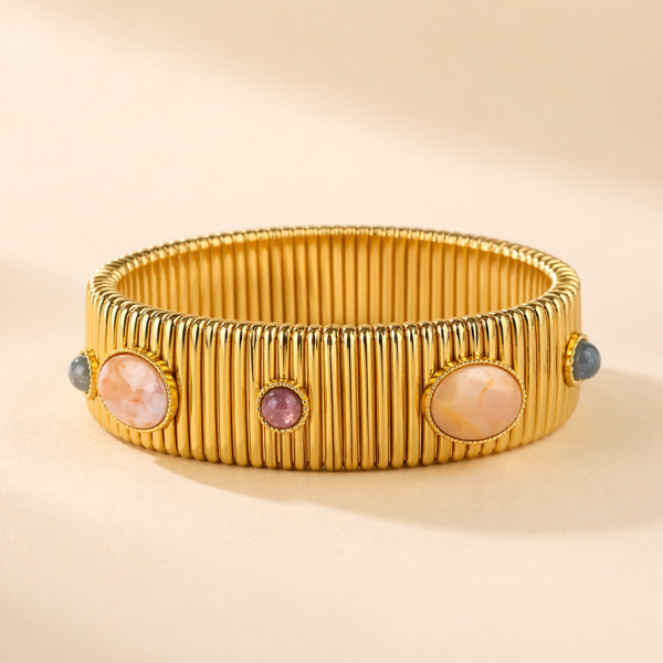 bracelet jonc dore porte femme bijou raffine dody chantilly