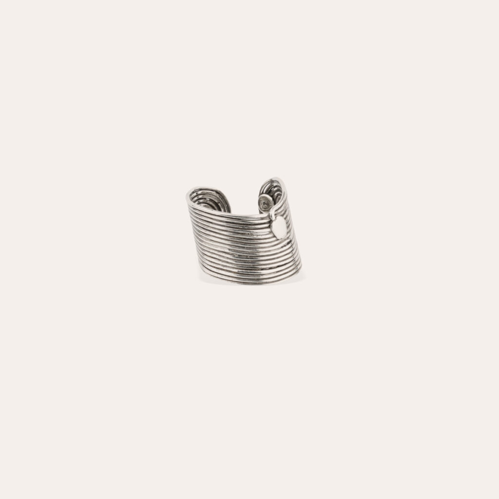 bague wave argentee gas bijoux fils metalliques dody chantilly