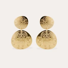 Boucles d’oreilles Diva nuage dorées