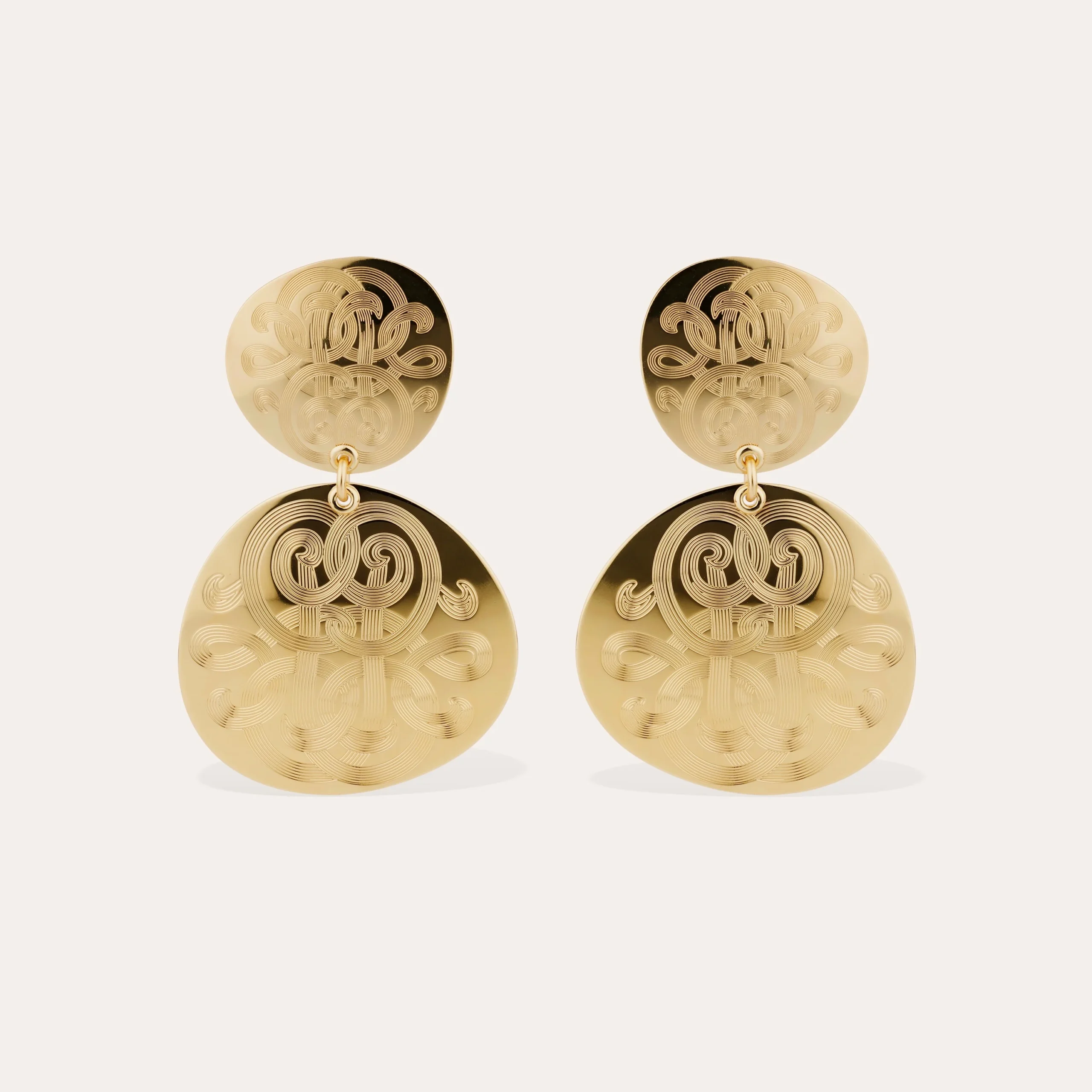 Boucles d’oreilles Diva nuage dorées