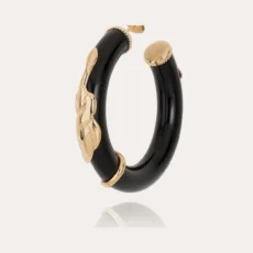 boucles femme chic cobra noir dore gas bijoux dody chantilly