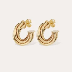 Boucles d’oreilles créoles Atik dorées