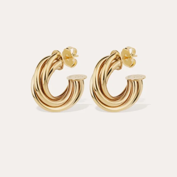 Boucles d’oreilles créoles Atik dorées