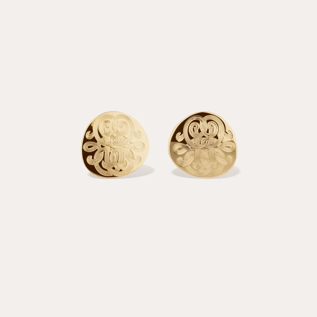 Boucles d’oreilles puces Diva petit modèle dorées