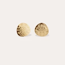 Boucles d’oreilles puces Diva petit modèle dorées