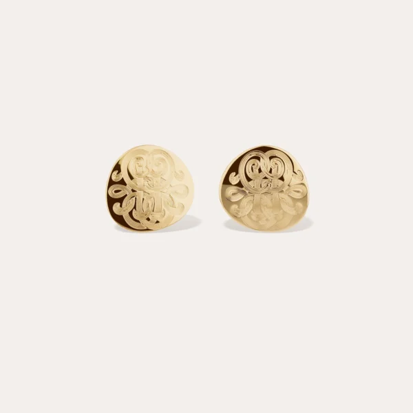 Boucles d’oreilles puces Diva petit modèle dorées