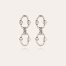 boucles oreilles argentees perles porte femme bijou elegant DODY Chantilly