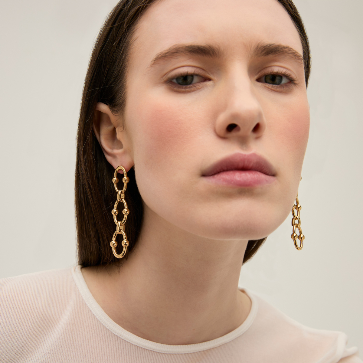 Boucles Rivage 3 mini dorées – Image 2