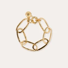 bracelet maille ovale grand modele dore dody boutique chantilly