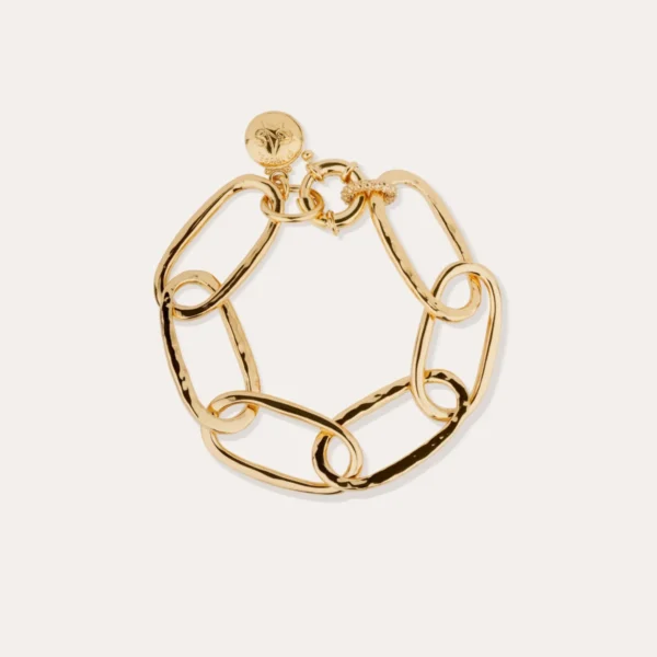 bracelet maille ovale grand modele dore dody boutique chantilly