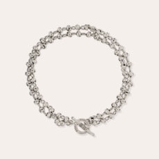 Collier Atik chaîne double argenté