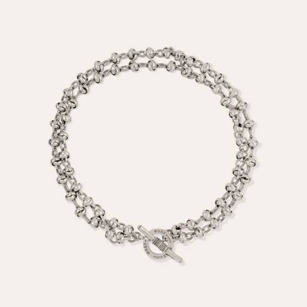Collier Atik chaîne double argenté