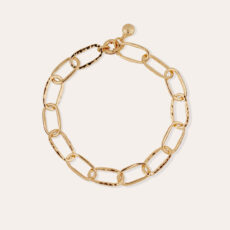 Collier maille ovale gd modele doré
