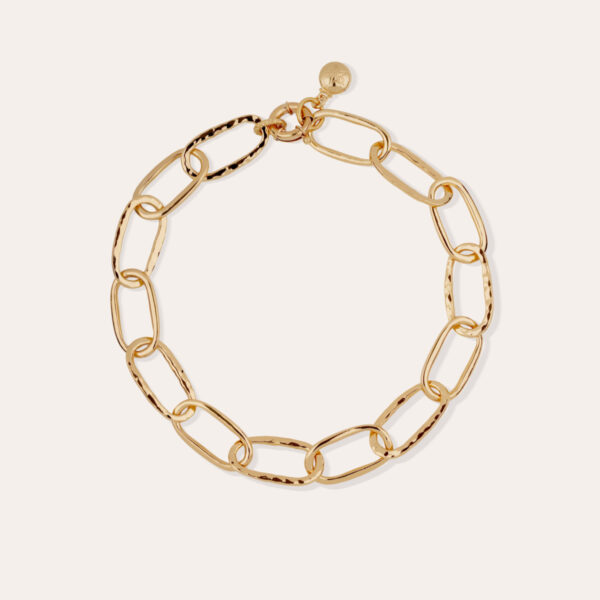 Collier maille ovale gd modele doré