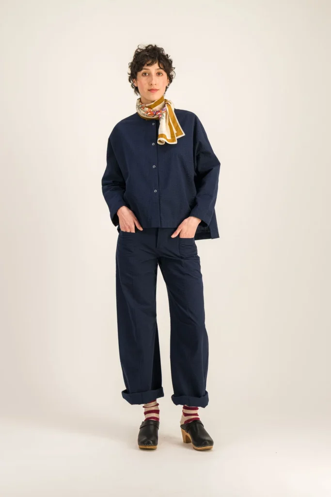 pantalon femme look chic rayures chantilly dody boutique