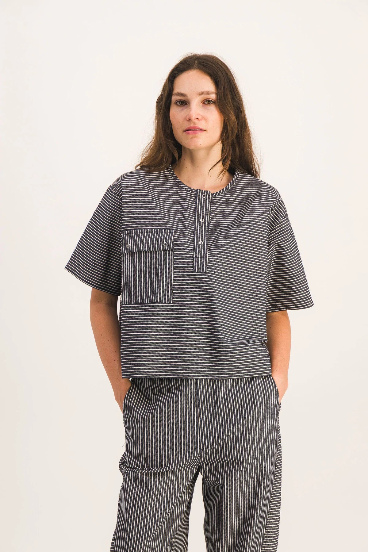 top rayures porte femme look casual chic dody chantilly