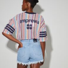 blouse billy rayures multicolores femme maille fine chantilly dody