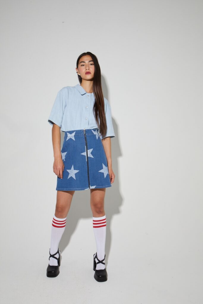 jupe femme look moderne etoiles chantilly dody boutique