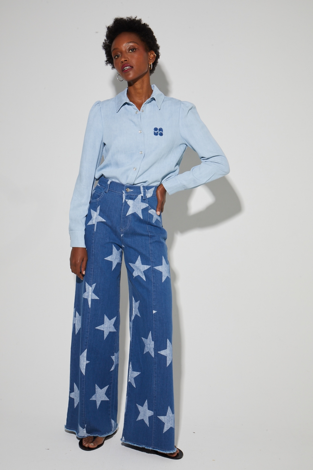 pantalon femme look original etoiles chantilly dody boutique